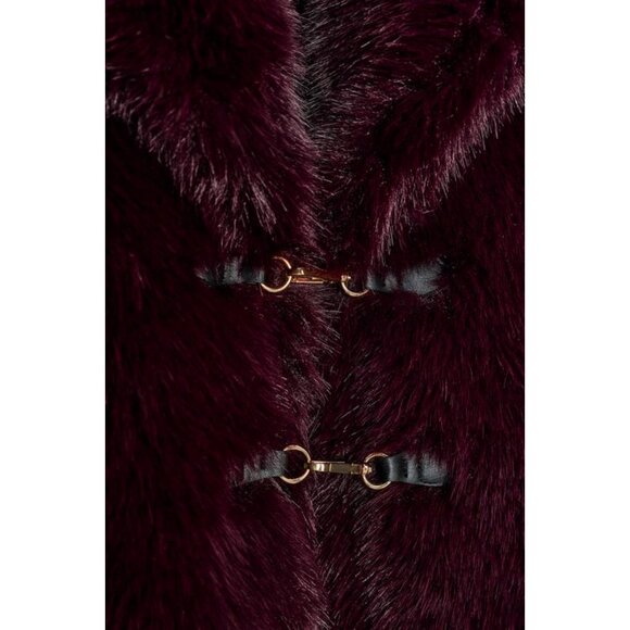 ZARA SHORT FAUX FUR COAT WITH FIREMAN CLASPS - Picture 10 of 10